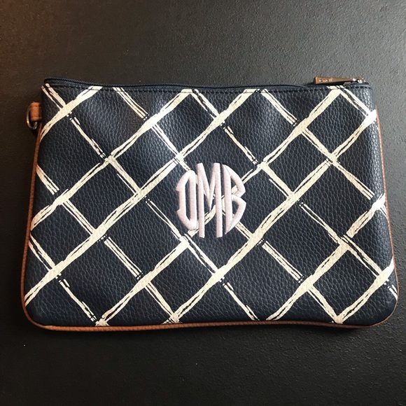 thirty-one Handbags - Rubie Mini in Dash of Pebble Plaid w DMB monogram thirty-one Handbags - Rubie Mini in Dash of Pebble Plaid w DMB monogram